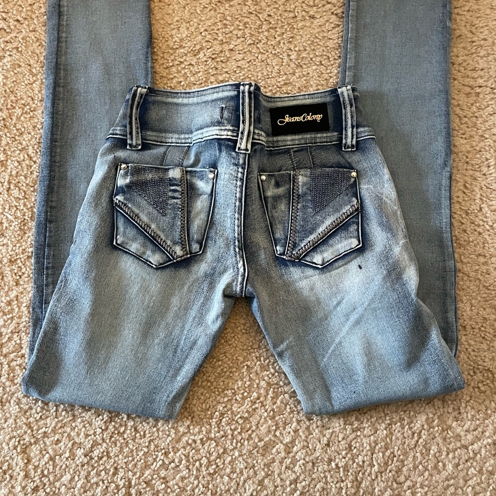 Low rise vintage design jeans